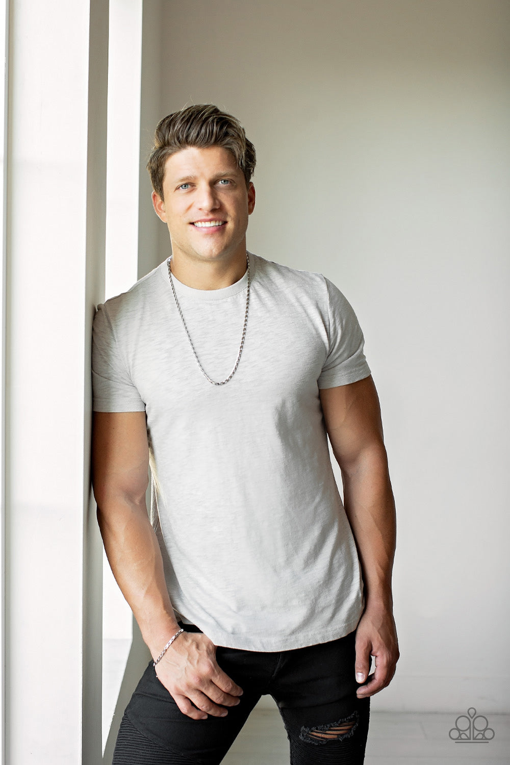 Paparazzi Free Agency - Silver Men's Necklace