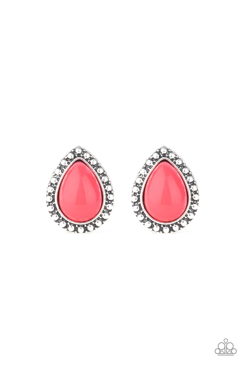 Paparazzi Boldly Beaded - Pink Earrings