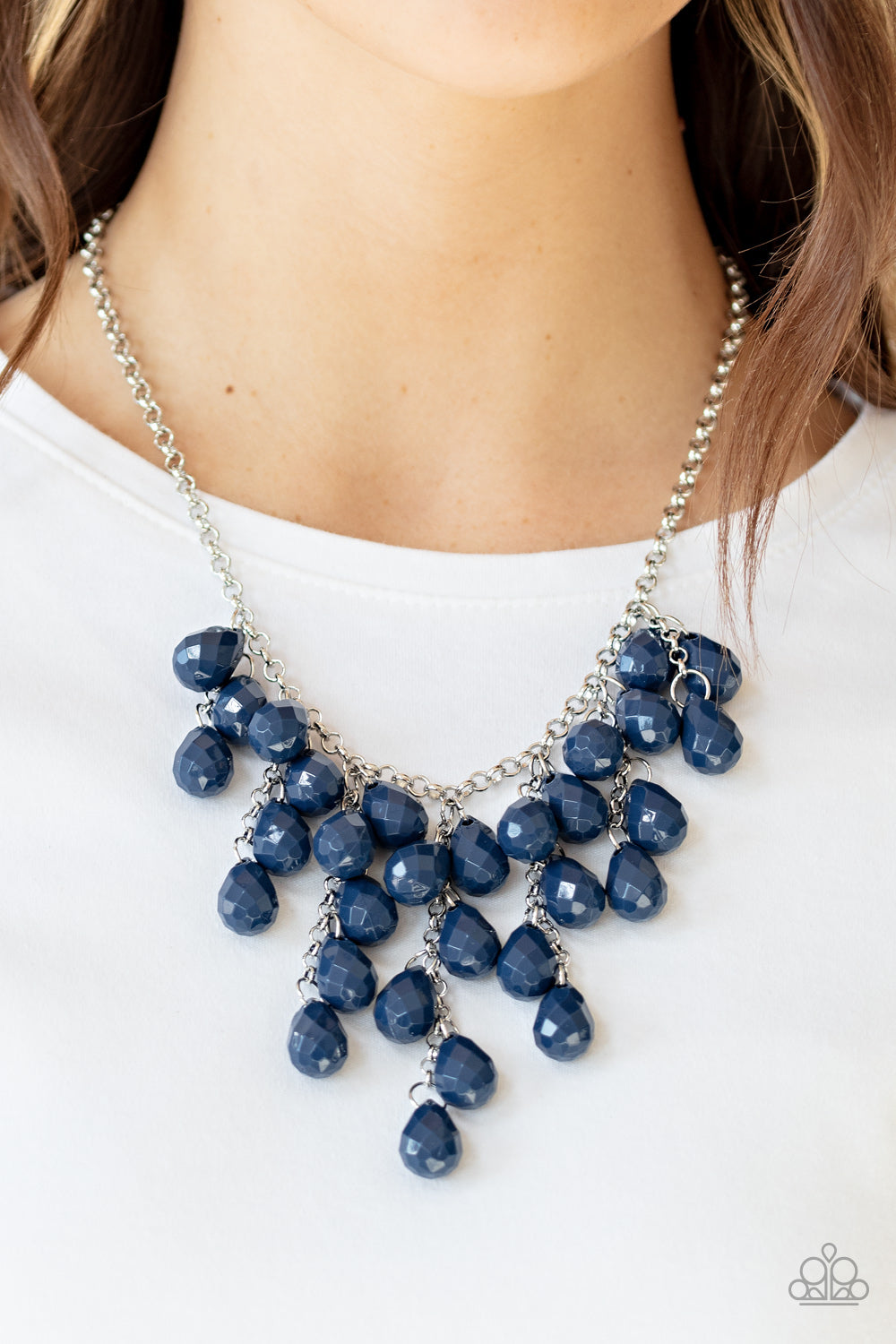 Paparazzi Serenely Scattered - Blue Necklace