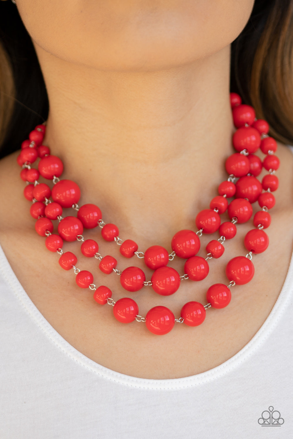 Paparazzi Everyone Scatter - Red Necklace