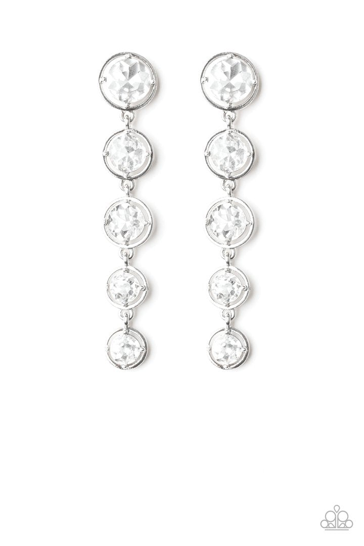 Paparazzi Drippin In Starlight - White Earrings