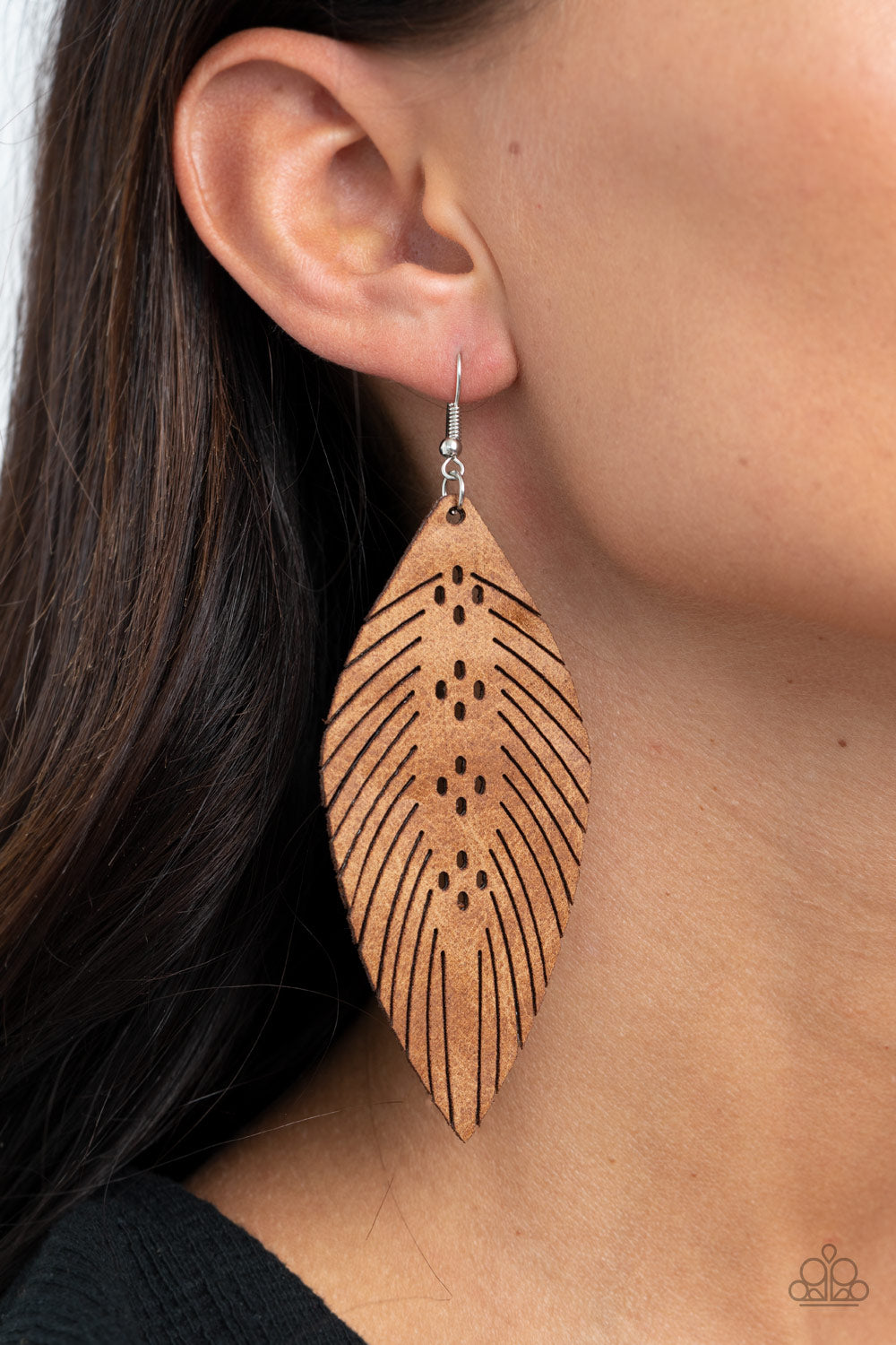 Paparazzi Wherever The Wind Takes Me - Brown Earrings