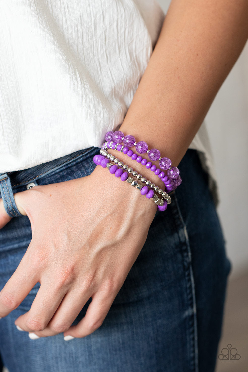 Paparazzi Layered Luster - Purple Bracelet