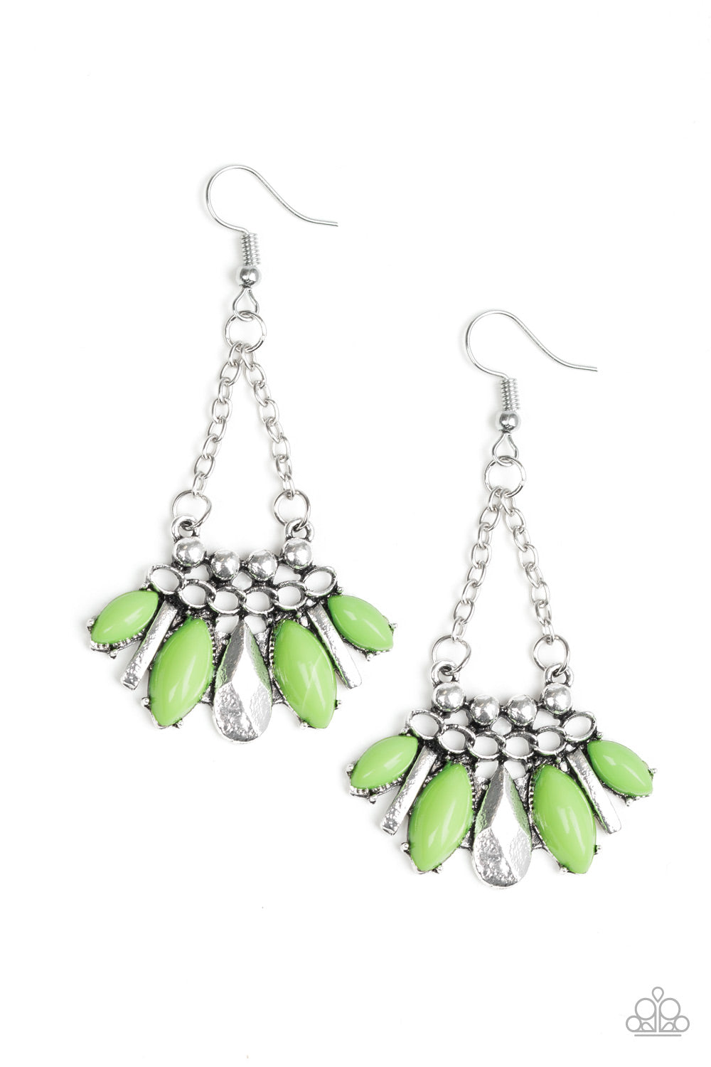 Paparazzi Terra Tribe - Green Earrings