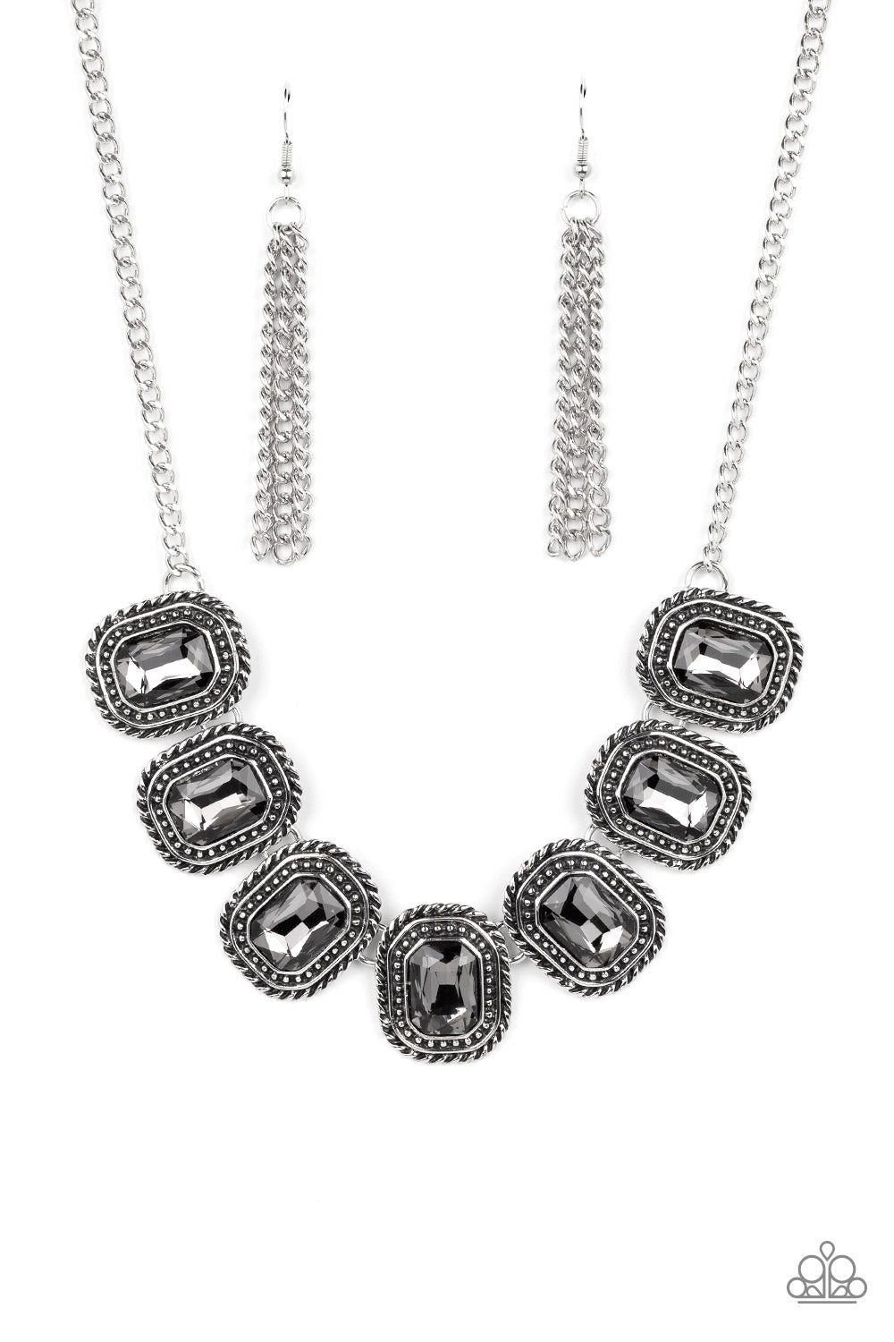 Paparazzi Iced Iron - Silver Necklace - 2022 Convention Collection
