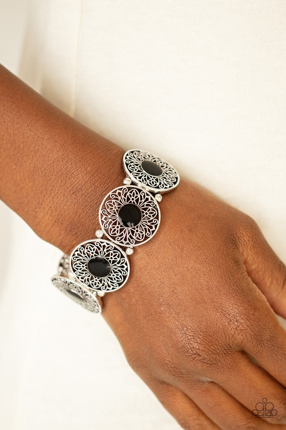 Paparazzi Painted Garden - Black Bracelet
