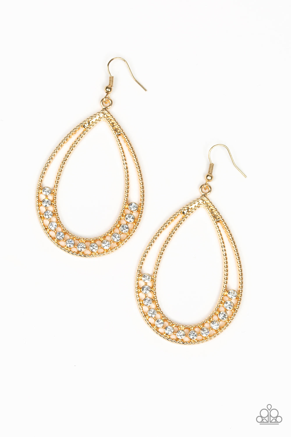 Paparazzi Glitz Fit - Gold Earrings