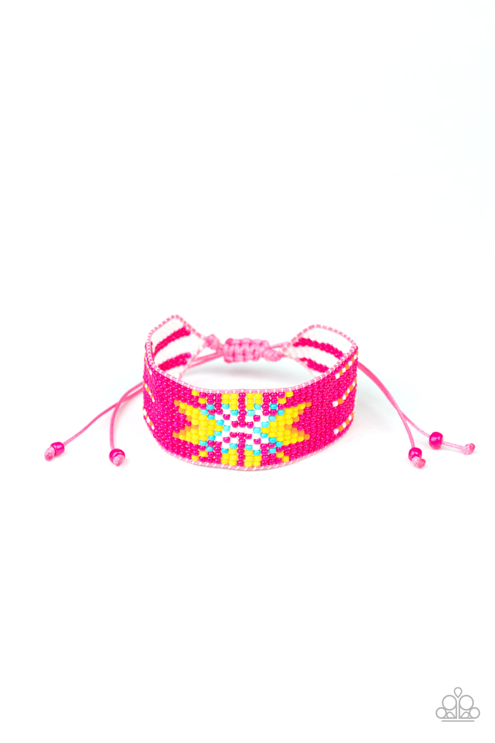 Paparazzi Beaded Badlands - Pink Bracelet