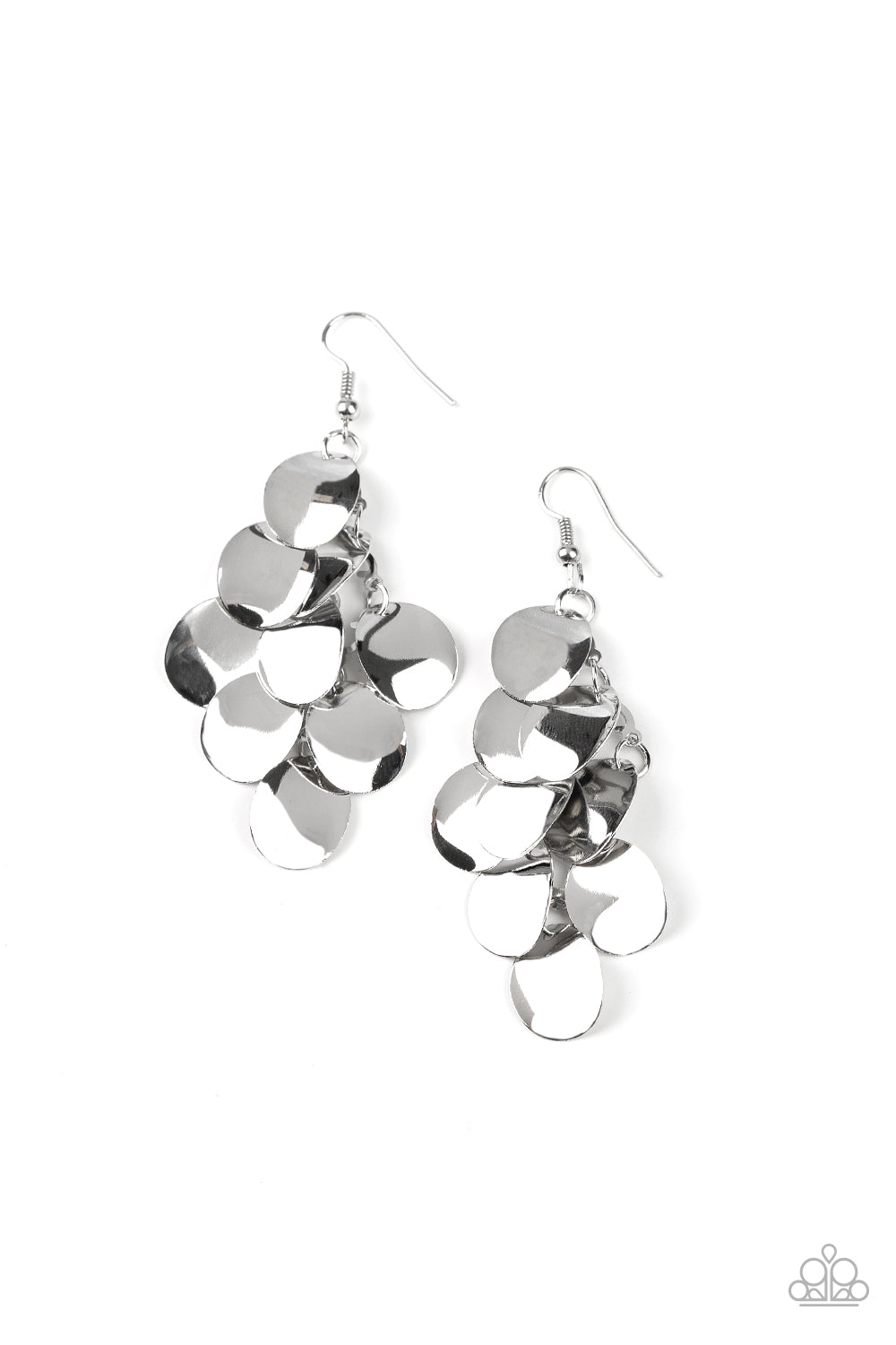 Paparazzi Resplendent Reflection - Silver Earrings