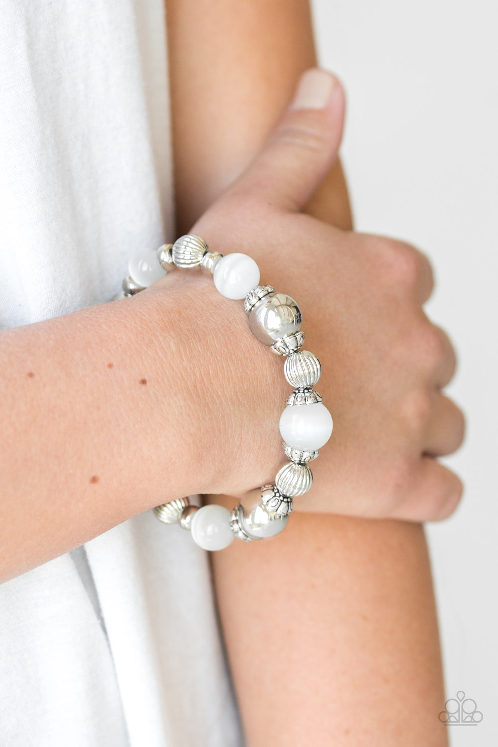 Paparazzi Once Upon A Maritime - White Bracelet