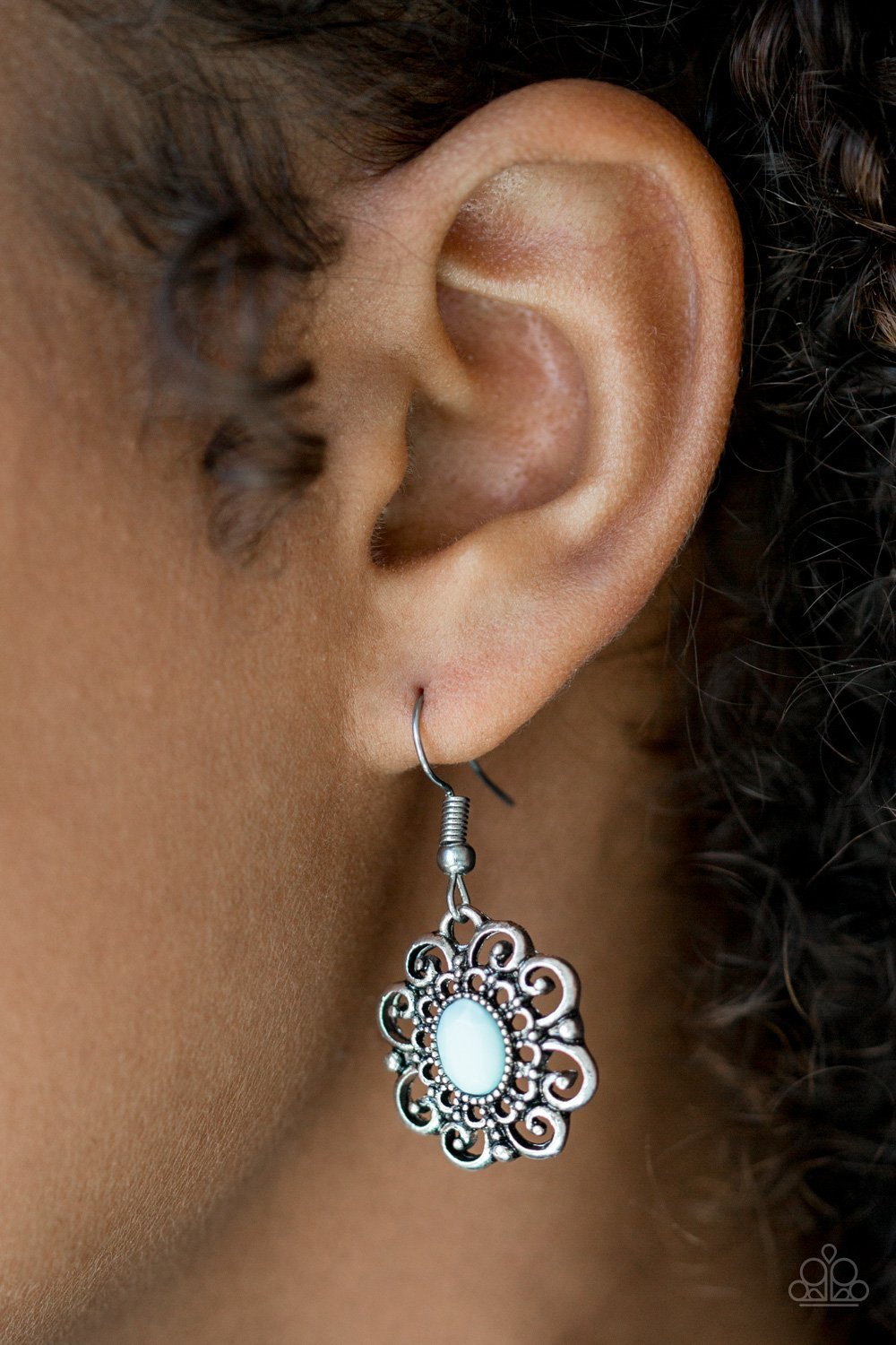 Paparazzi First And Foremost Flowers - Blue Earrings
