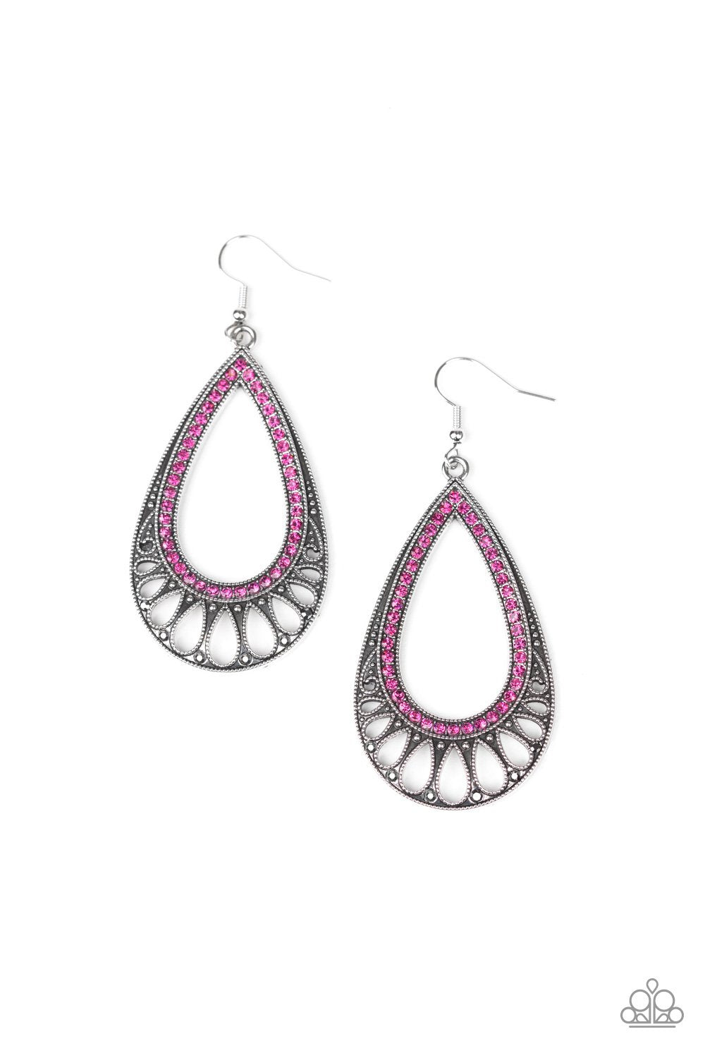 Paparazzi Royal Finesse - Pink Earrings