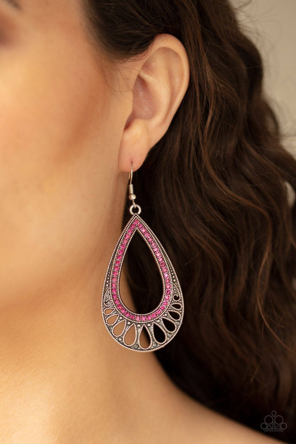 Paparazzi Royal Finesse - Pink Earrings