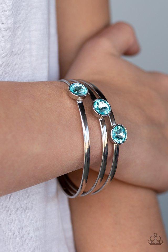 Paparazzi Be All You Can BEDAZZLE - Blue Bracelet