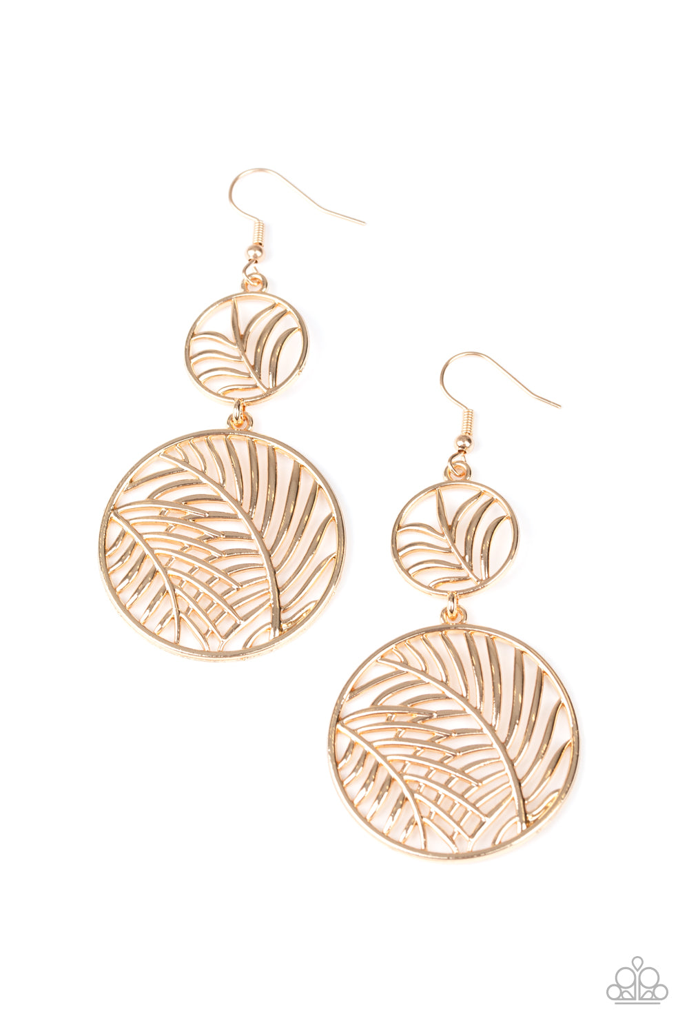 Paparazzi Palm Oasis - Gold Earrings