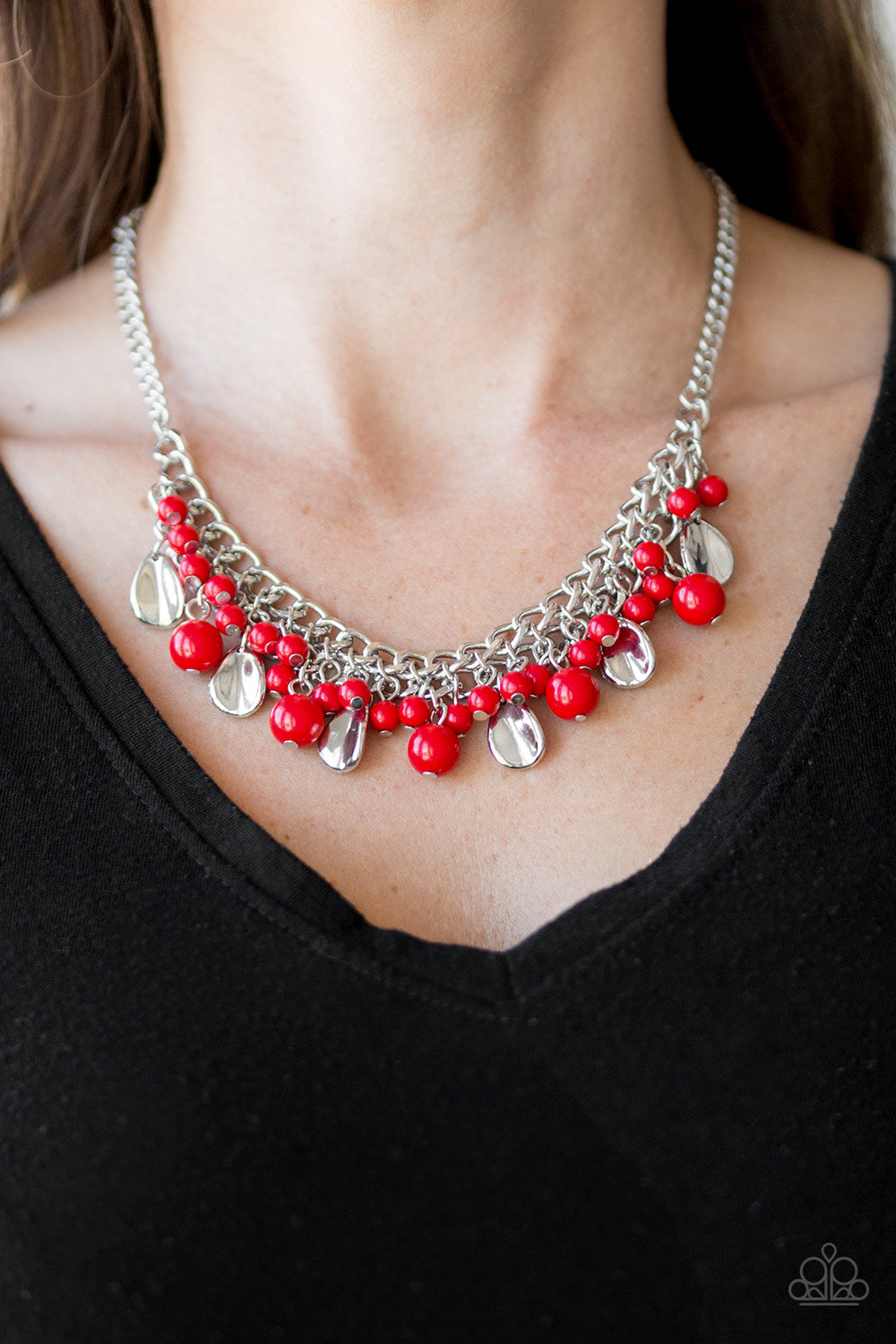 Paparazzi Summer Showdown - Red Necklace