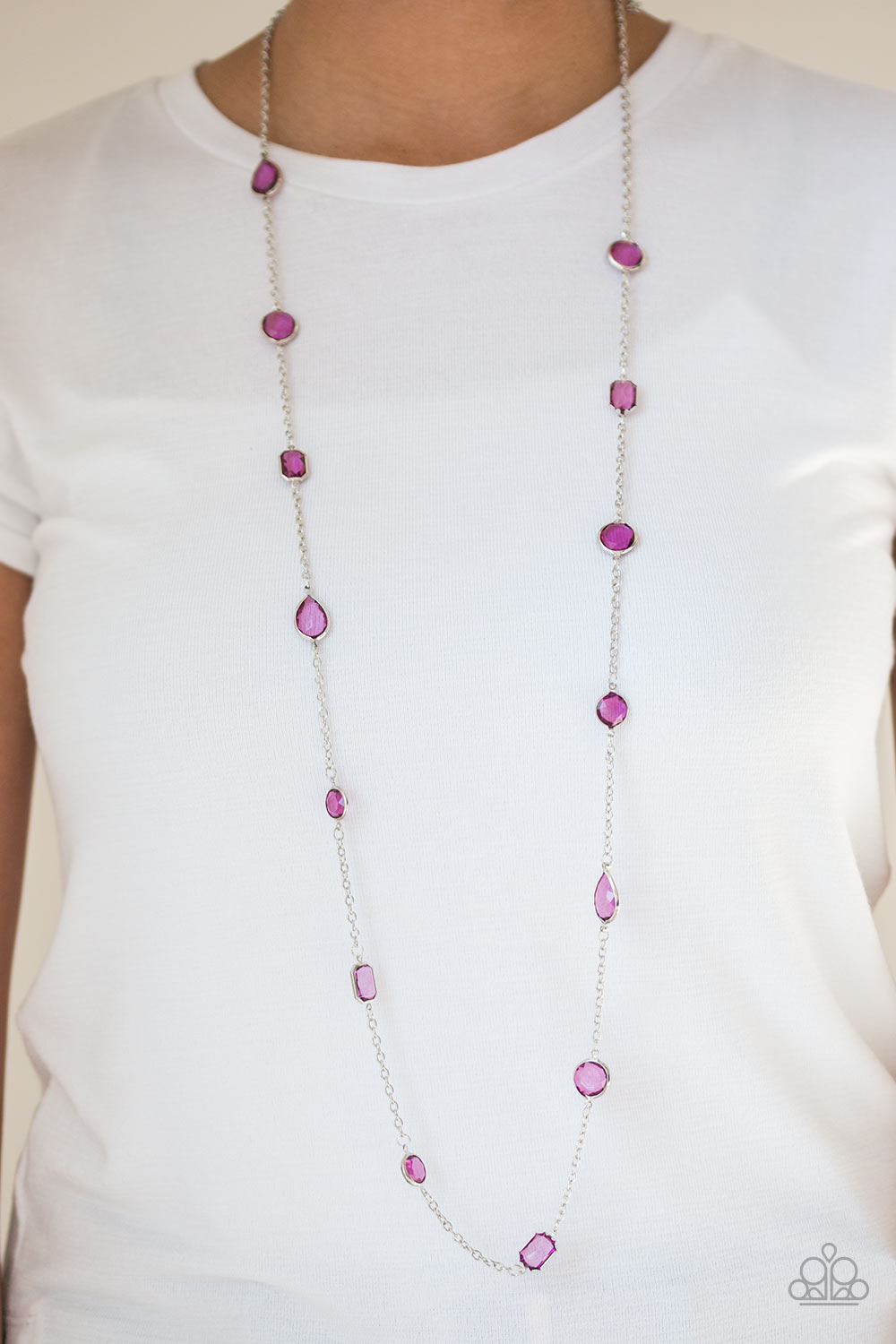 Paparazzi Glassy Glamorous - Purple Necklace