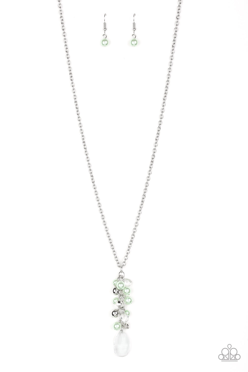Paparazzi Teardrop Serenity - Green Necklace