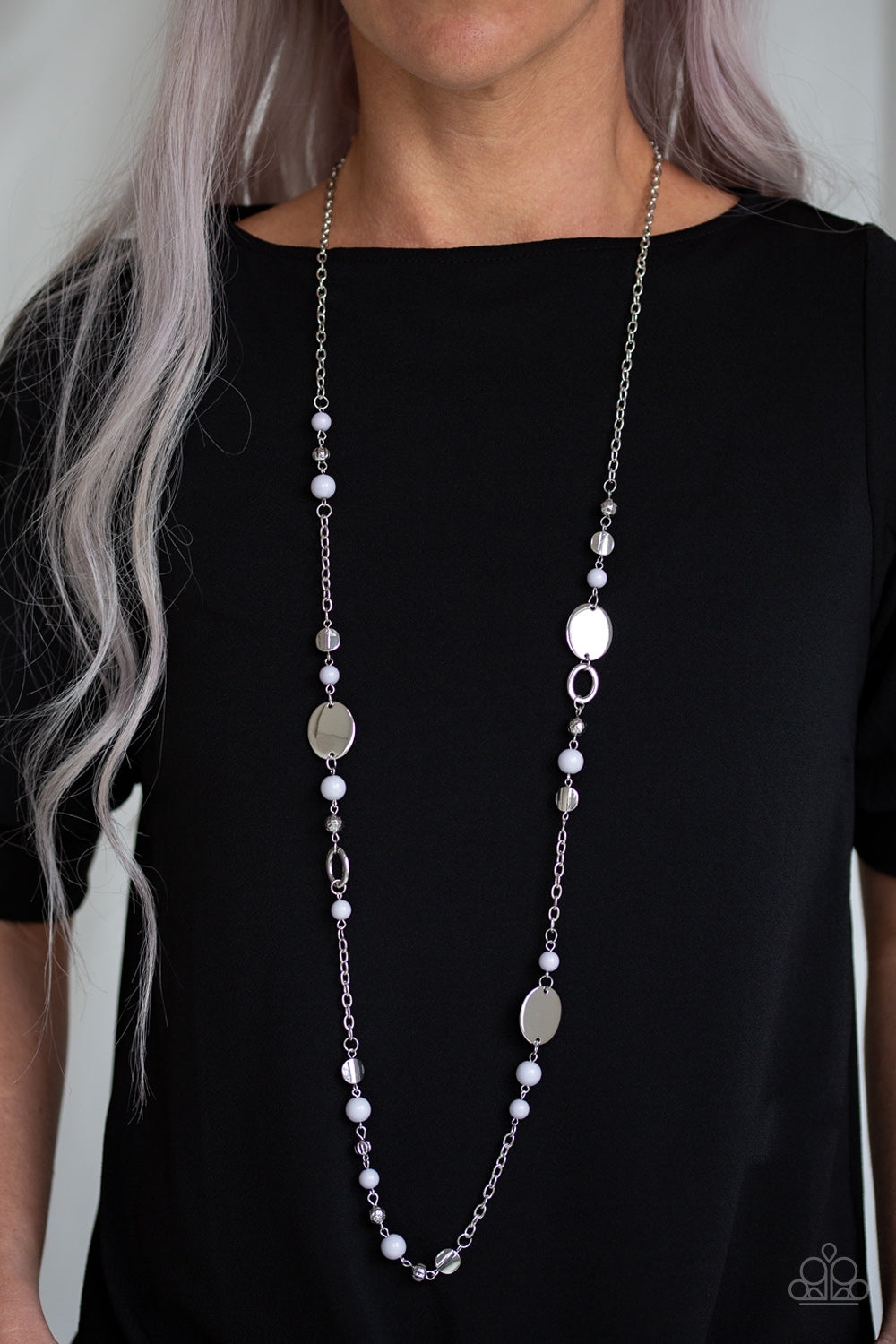 Paparazzi Serenely Springtime - Silver Necklace