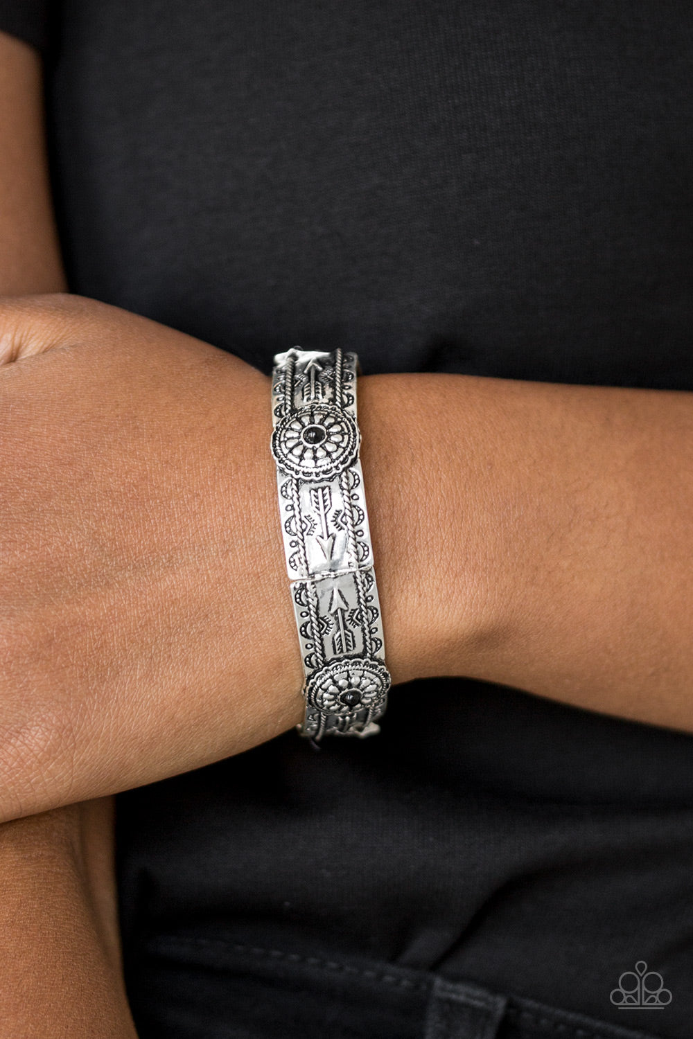 Paparazzi Southern Boarders - Black Bracelet