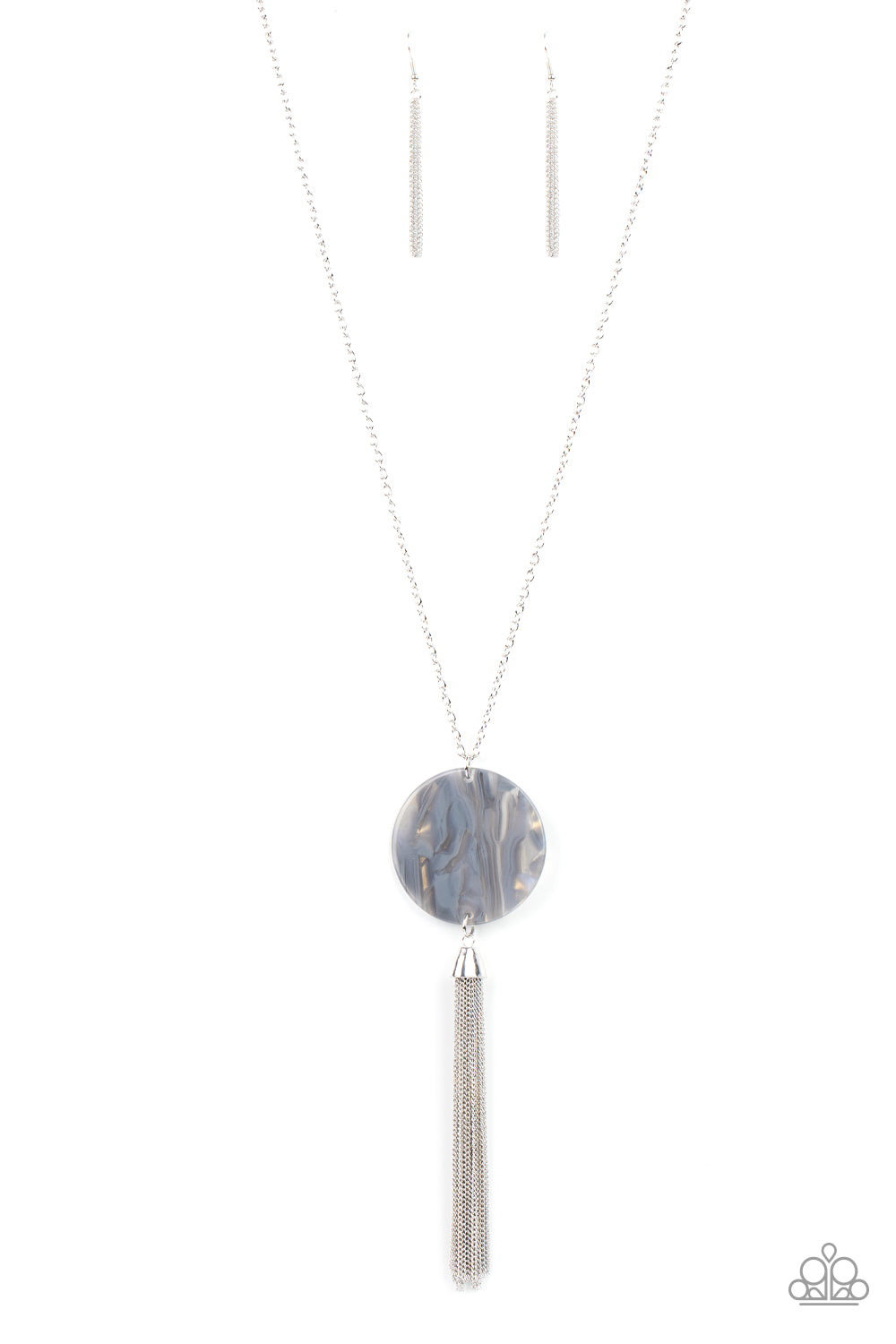 Paparazzi Up FAUX Grabs - Silver Necklace