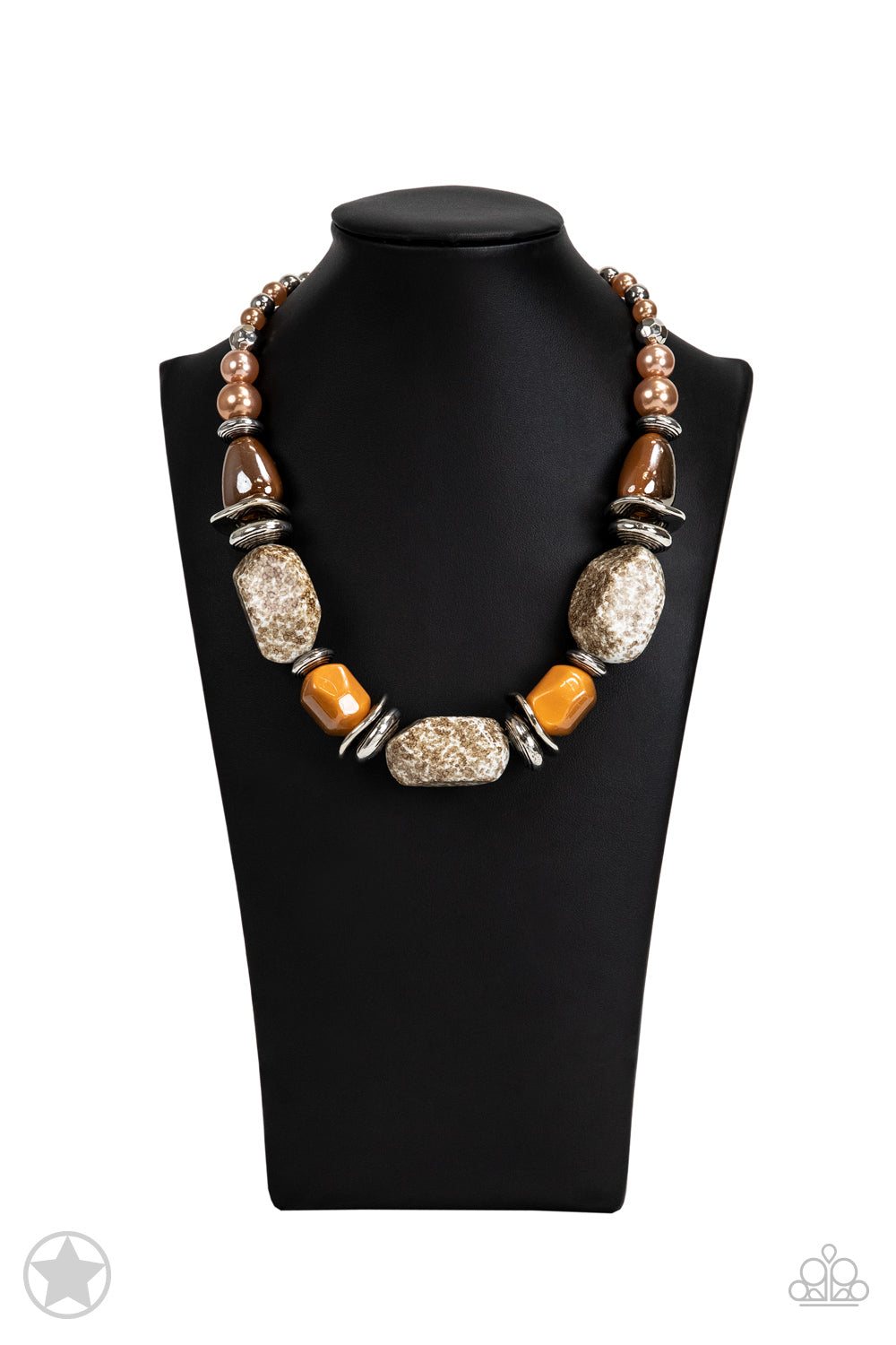 Paparazzi In Good Glazes - Peach Brown Necklace