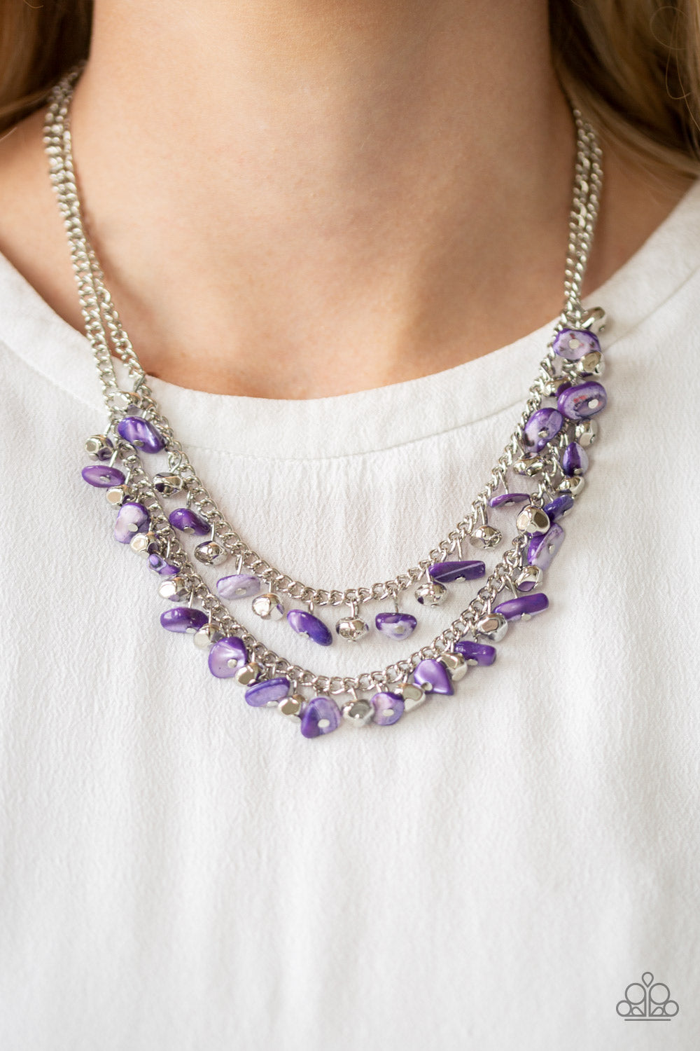 Paparazzi Pebble Pioneer - Purple Necklace