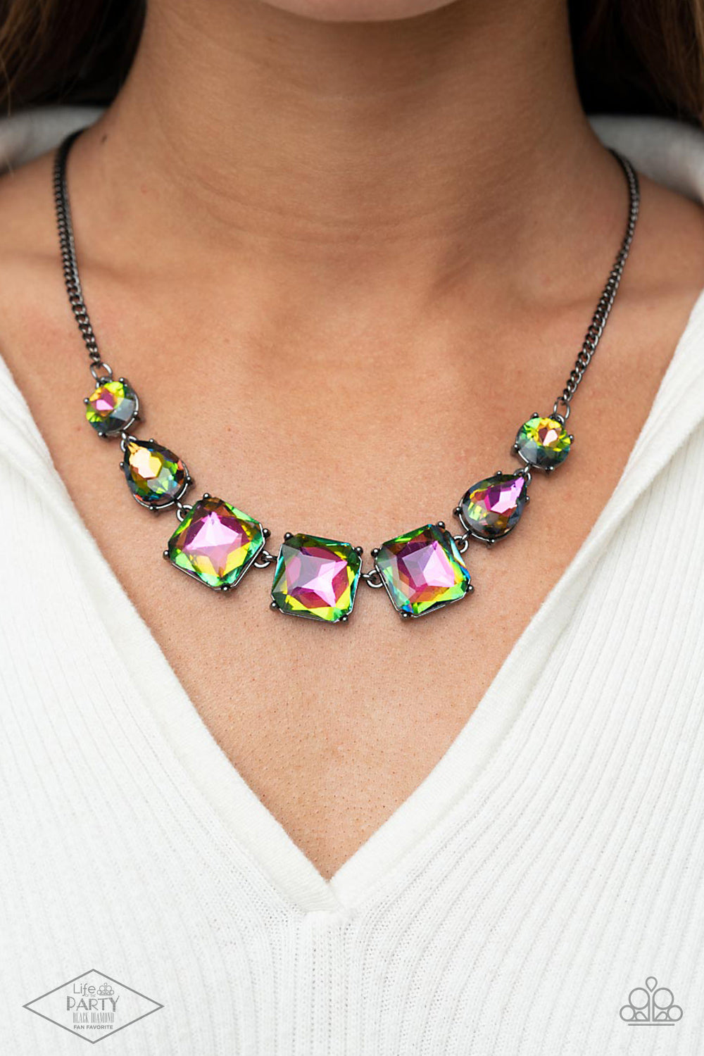 Paparazzi Unfiltered Confidence - Multi Oil Spill Necklace