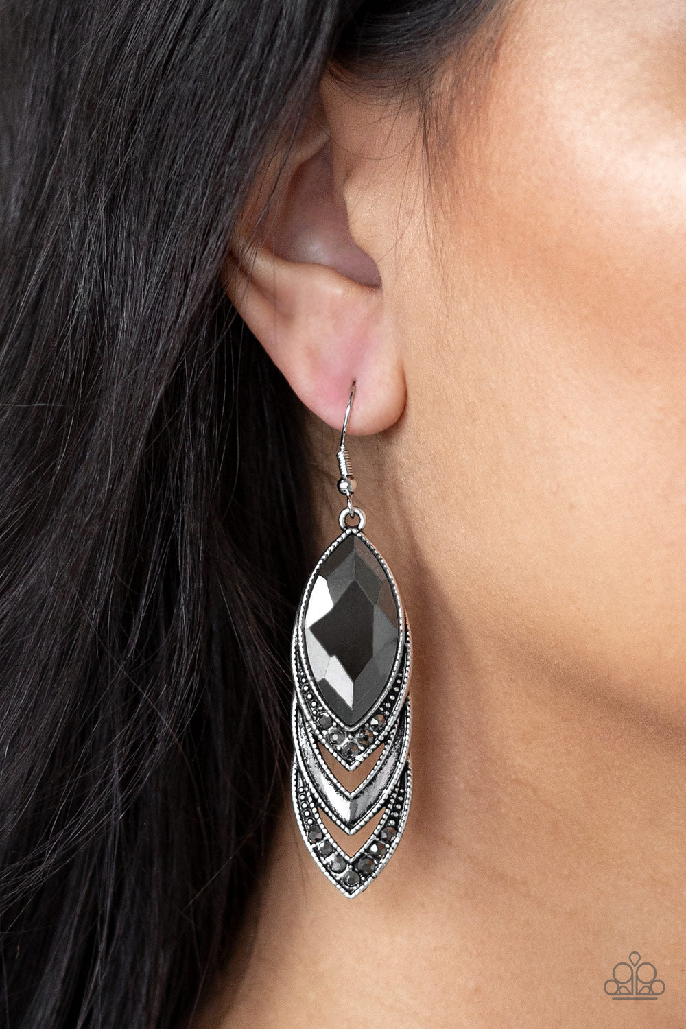 Paparazzi High-End Highness - Silver Earrings