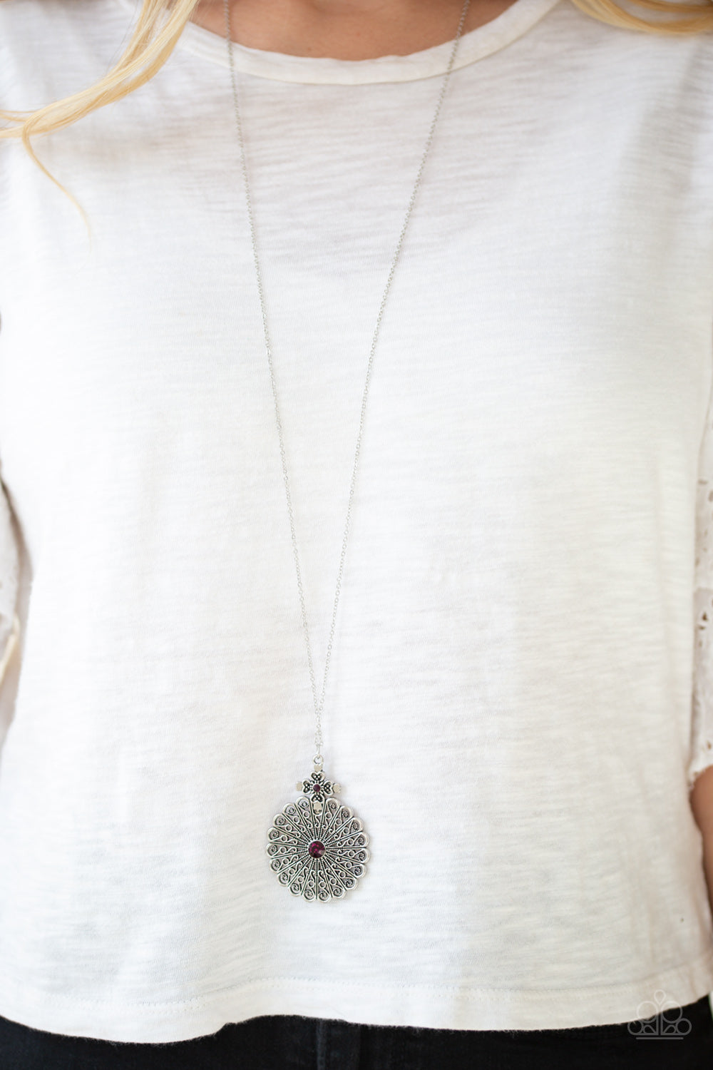 Paparazzi Walk On The WILDFLOWER Side - Purple Necklace