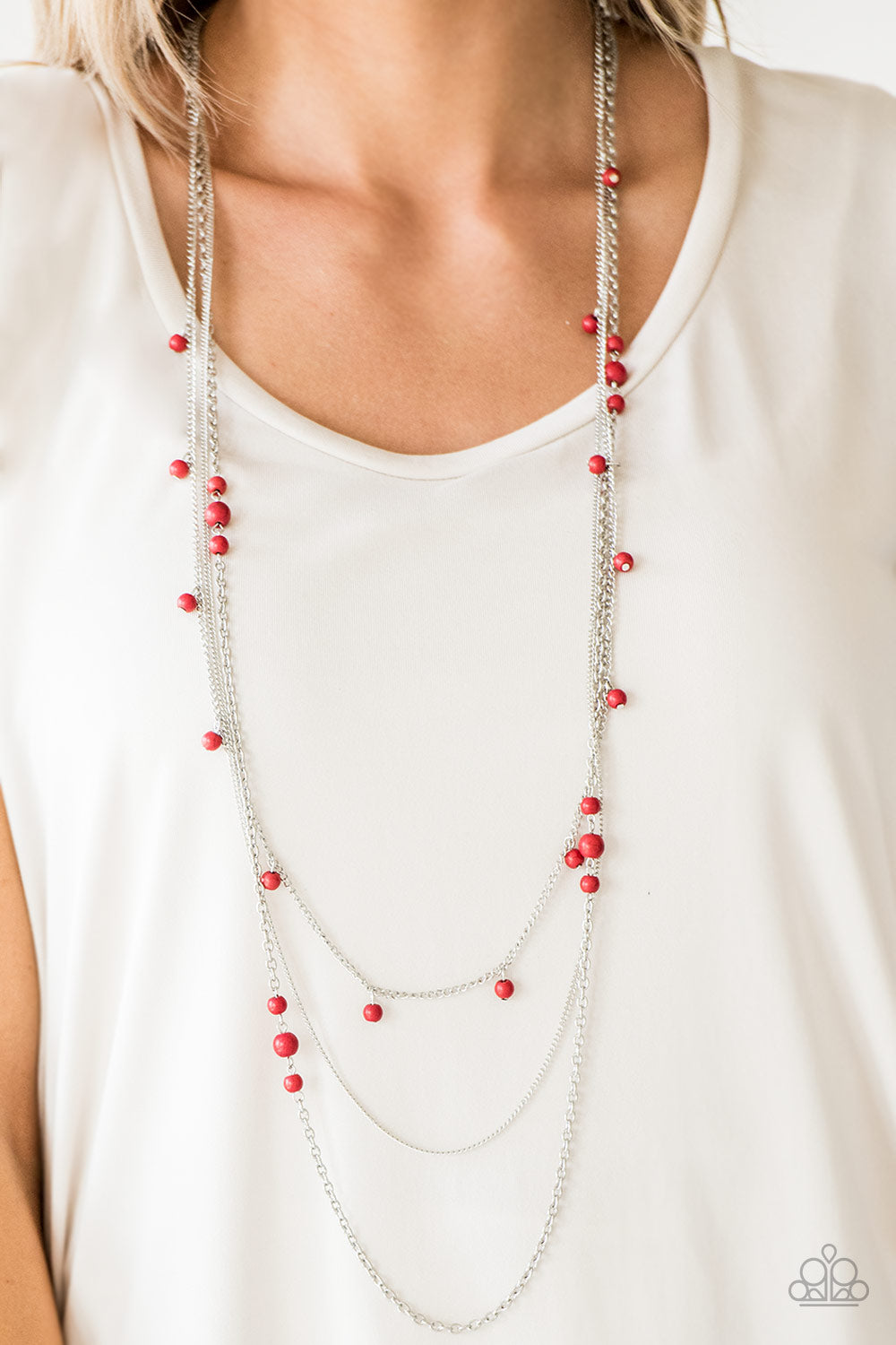 Paparazzi Laying The Groundwork - Red Necklace