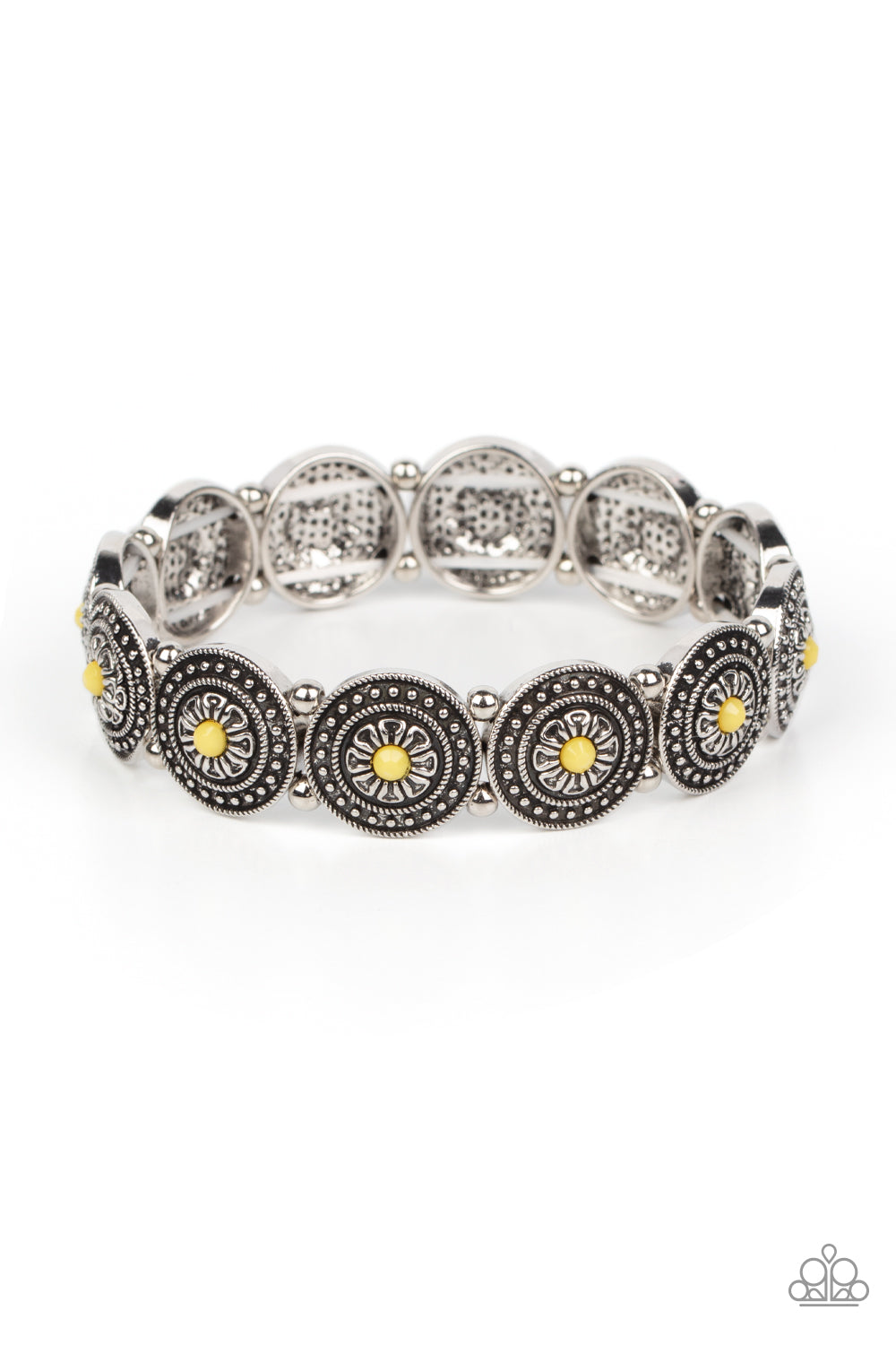 Paparazzi Granada Garden Party - Yellow Bracelet