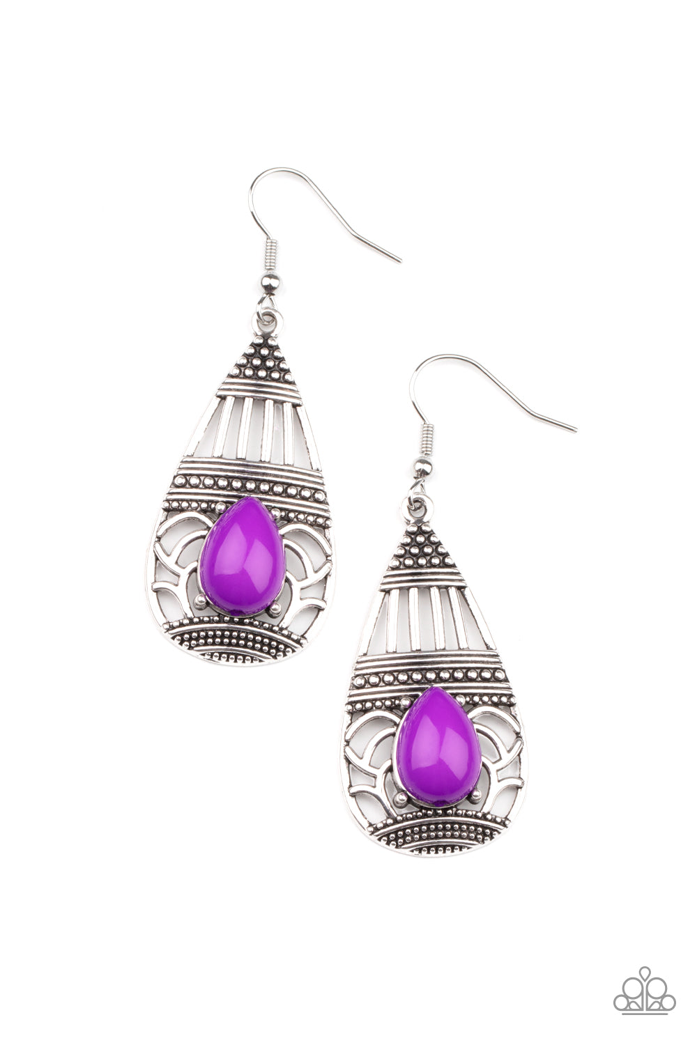 Paparazzi Eastern Essence - Purple Earrings