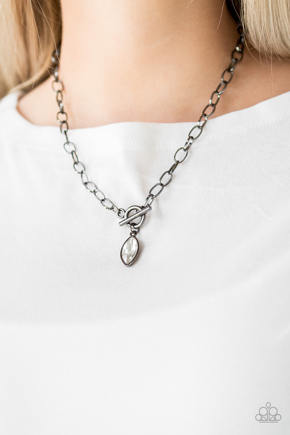Paparazzi Club Sparkle - Black Toggle Necklace