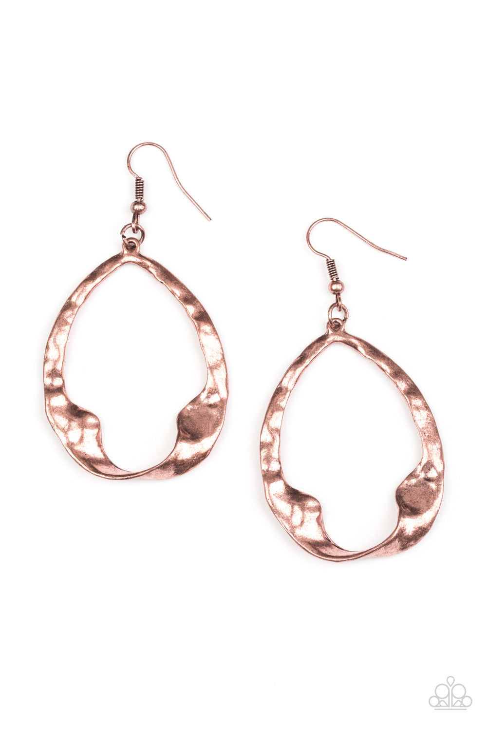 Paparazzi Twist Me Round - Copper Earrings
