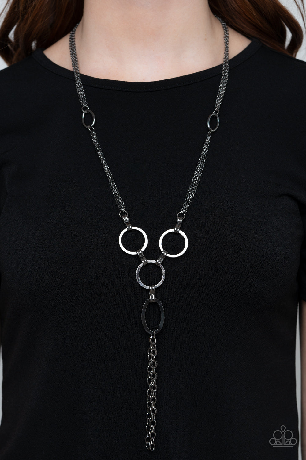 Paparazzi Metro Mechanics - Black Necklace