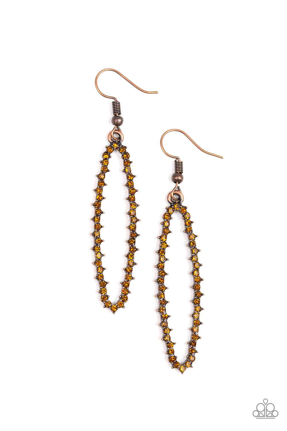 Paparazzi A Little GLOW-mance - Copper Earrings