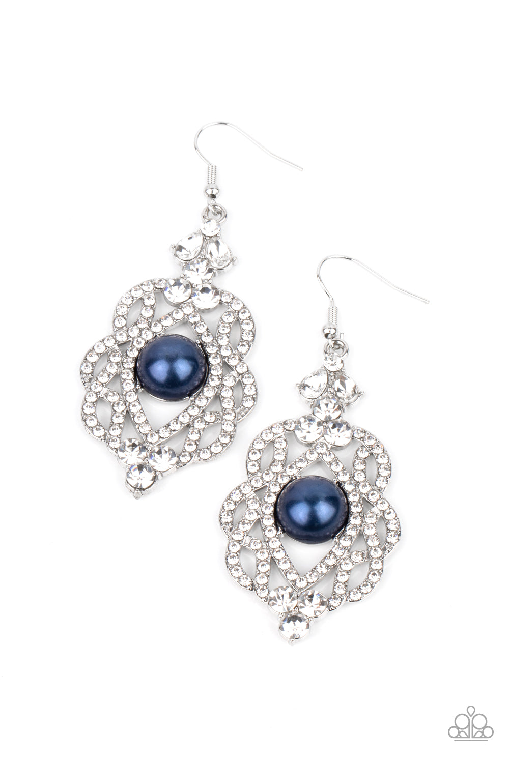 Paparazzi Rhinestone Renaissance - Blue Earrings