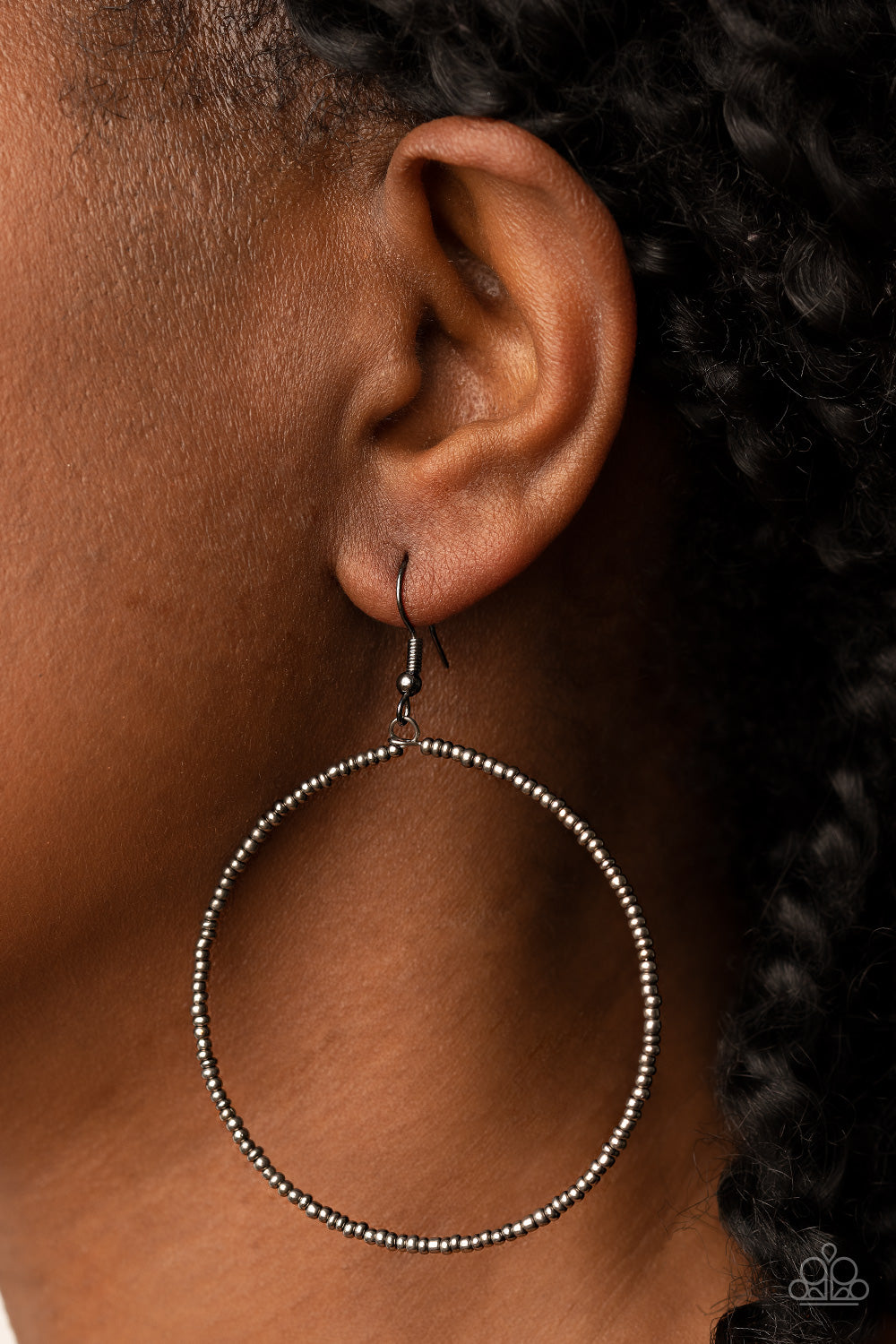 Paparazzi Basically Beaded - Black Seed Bead Earrings