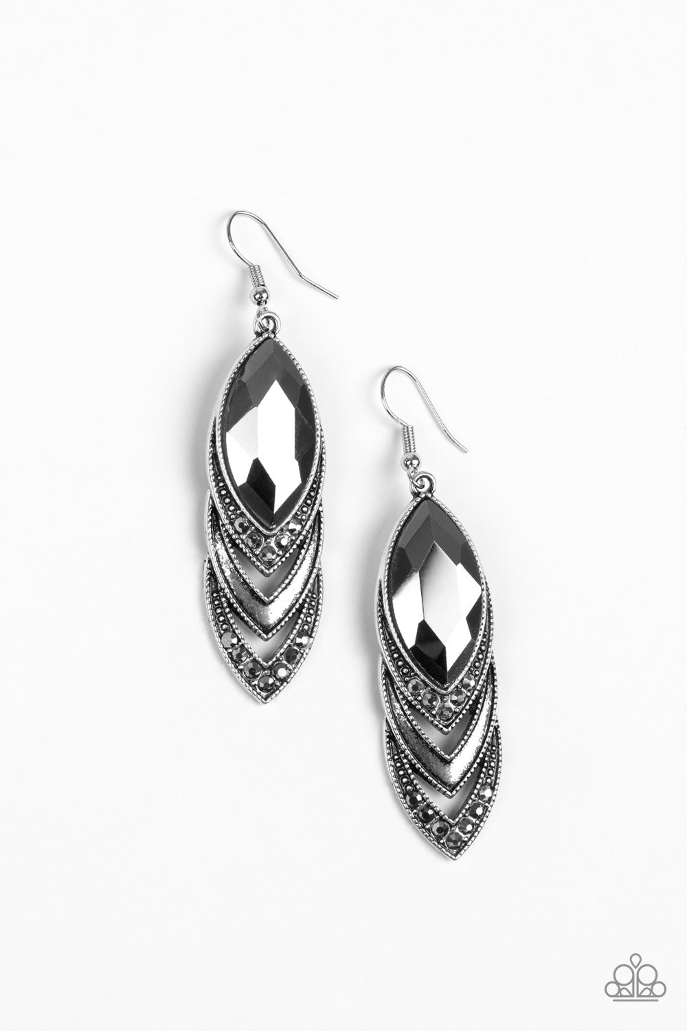 Paparazzi High-End Highness - Silver Earrings