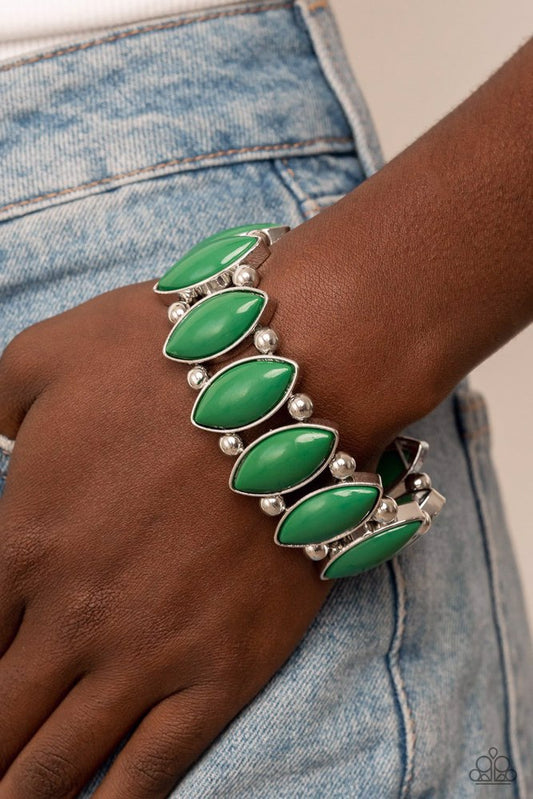 Paparazzi Cry Me A RIVERA - Green Bracelet - Fashion Fix Exclusive - September 2023