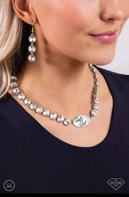 Paparazzi God's Girl - White Choker Necklace
