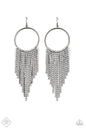 Paparazzi Streamlined Shimmer - Balck Earrings - Life Of The Party