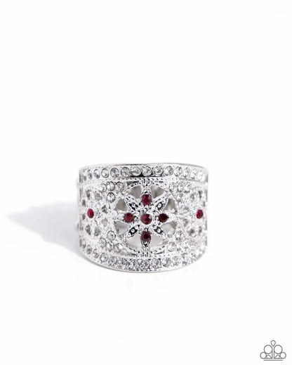 Paparazzi Gilded Glitz - Red Ring
