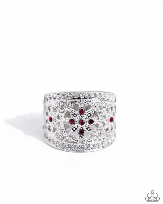 Paparazzi Gilded Glitz - Red Ring