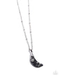 Paparazzi Lunar Lesson - Black Stone Moon Necklace