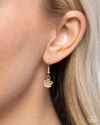 Paparazzi Secretive Sprig - Brown Gold Flower Necklace