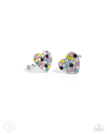 Paparazzi As Far As It GLOWS - Multi Heart Ear Cuffs