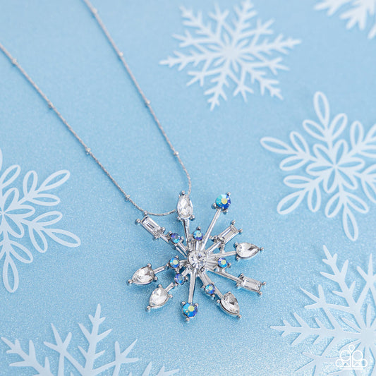 Paparazzi Star Of Bethlehem - Blue Star Snowflake Necklace