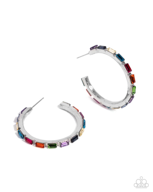 Paparazzi Carnival Chic - Multicolored Hoop Earrings